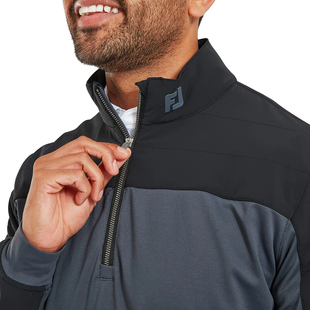 FootJoy Thermoseries Hybrid Midlayer - Black/Charcoal - Image 3