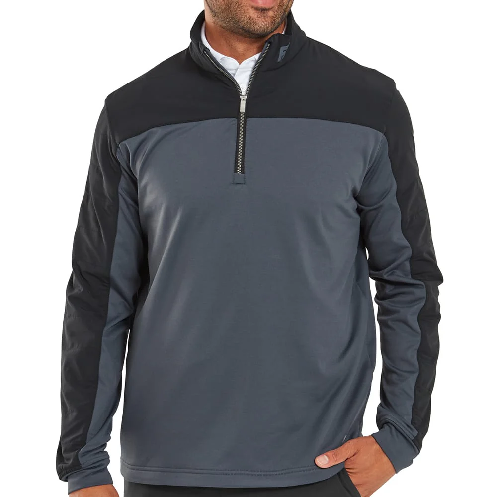 FootJoy Thermoseries Hybrid Midlayer - Black/Charcoal - Image 4