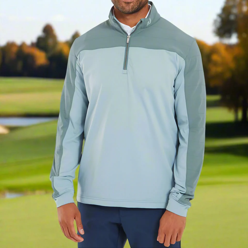 FootJoy Thermoseries Hybrid Midlayer - Green/Grey - Image 6