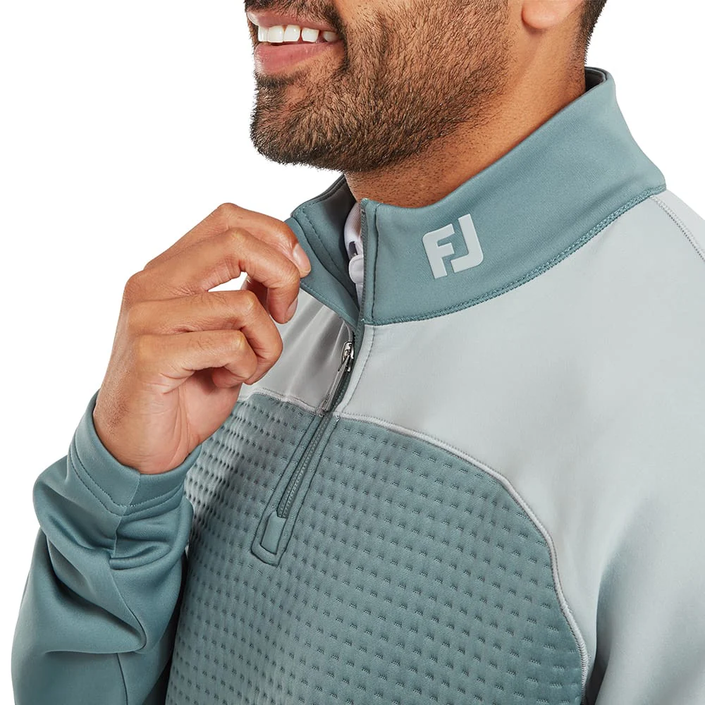FootJoy ThermoSeries Jacquard Midlayer - Grey/Green - Image 3