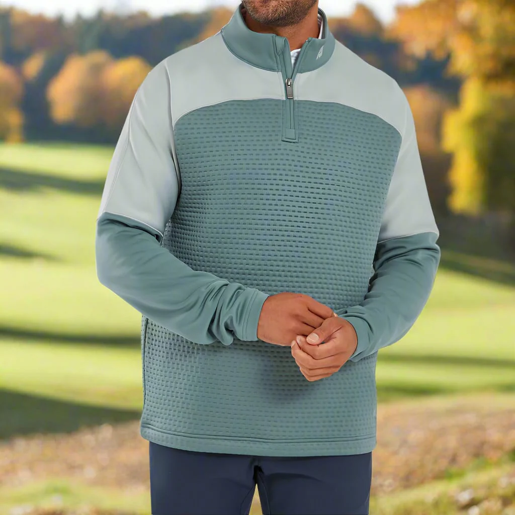 FootJoy ThermoSeries Jacquard Midlayer - Grey/Green - Image 6