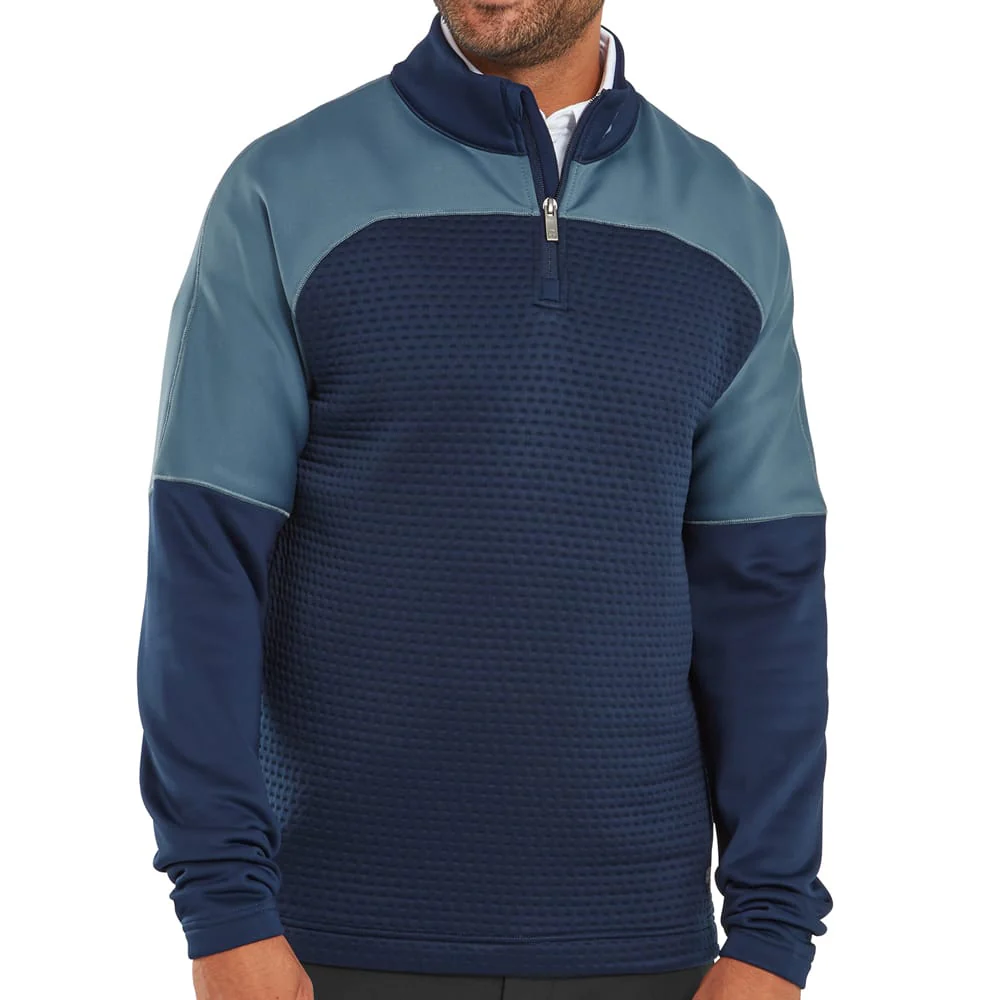 FootJoy ThermoSeries Jacquard Midlayer - Navy/Slate - Image 4
