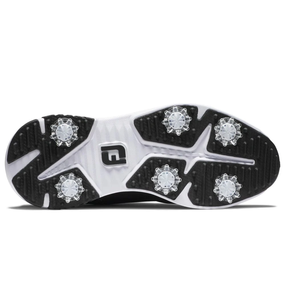 FootJoy Tour Rival Ladies Waterproof Spiked Shoes - Black/Black/White - Image 4