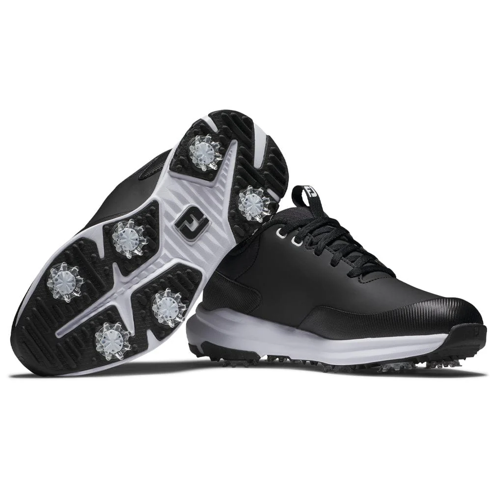 FootJoy Tour Rival Ladies Waterproof Spiked Shoes - Black/Black/White - Image 7