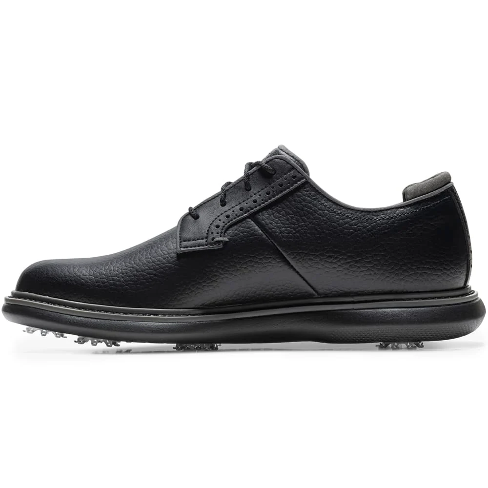FootJoy Traditions Blucher Spiked Waterproof Shoes - Black - Image 4