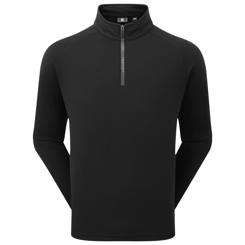 FootJoy Wordmark Chillout 1/4 Zip Pullover - Black