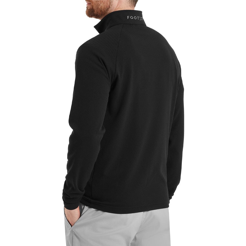 FootJoy Wordmark Chillout 1/4 Zip Pullover - Black - Image 4