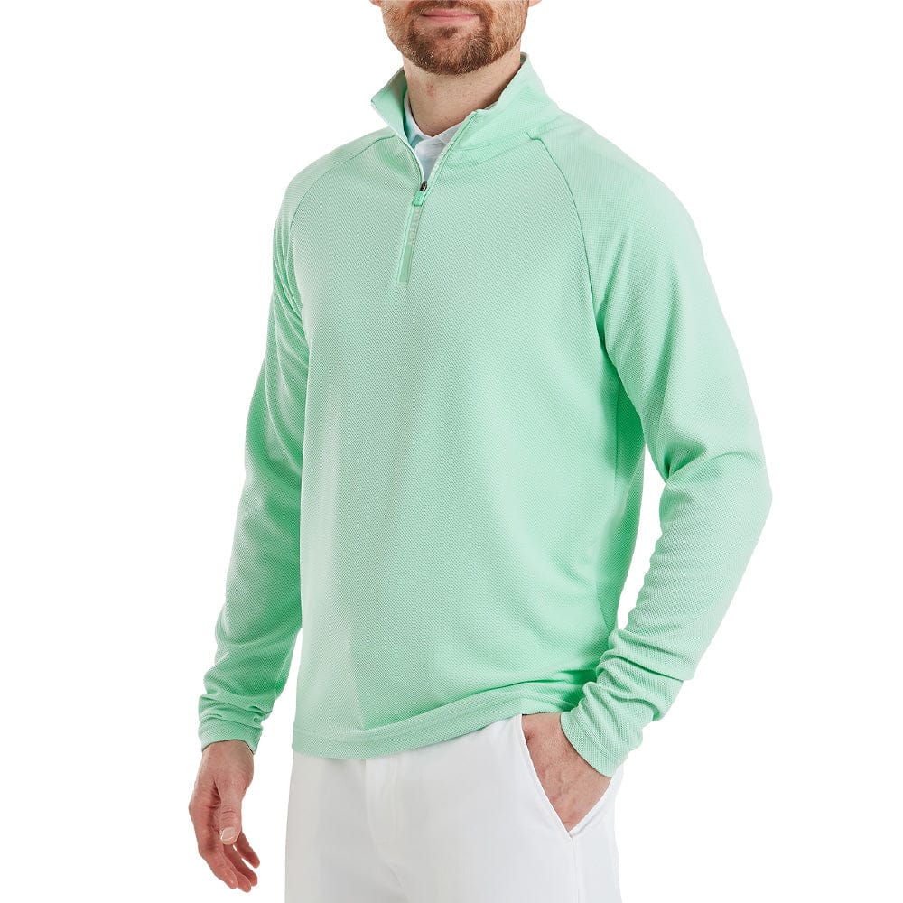 FootJoy Wordmark Chillout 1/4 Zip Pullover - Sea Glass - Image 5