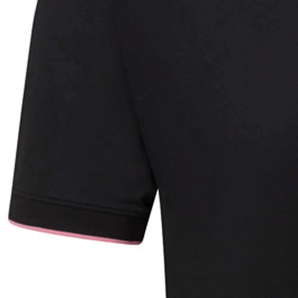 FootJoy Wordmark Pique Polo Shirt - Black - Image 4
