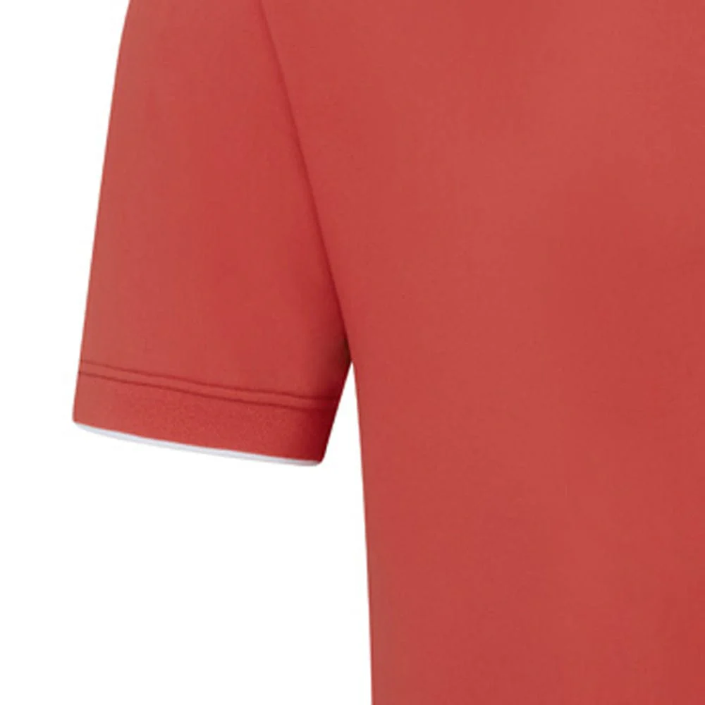 FootJoy Wordmark Pique Polo Shirt - Nantucket Red - Image 4