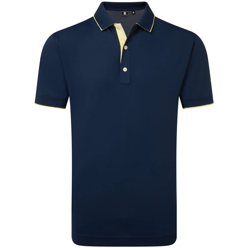 FootJoy Wordmark Pique Polo Shirt - Navy