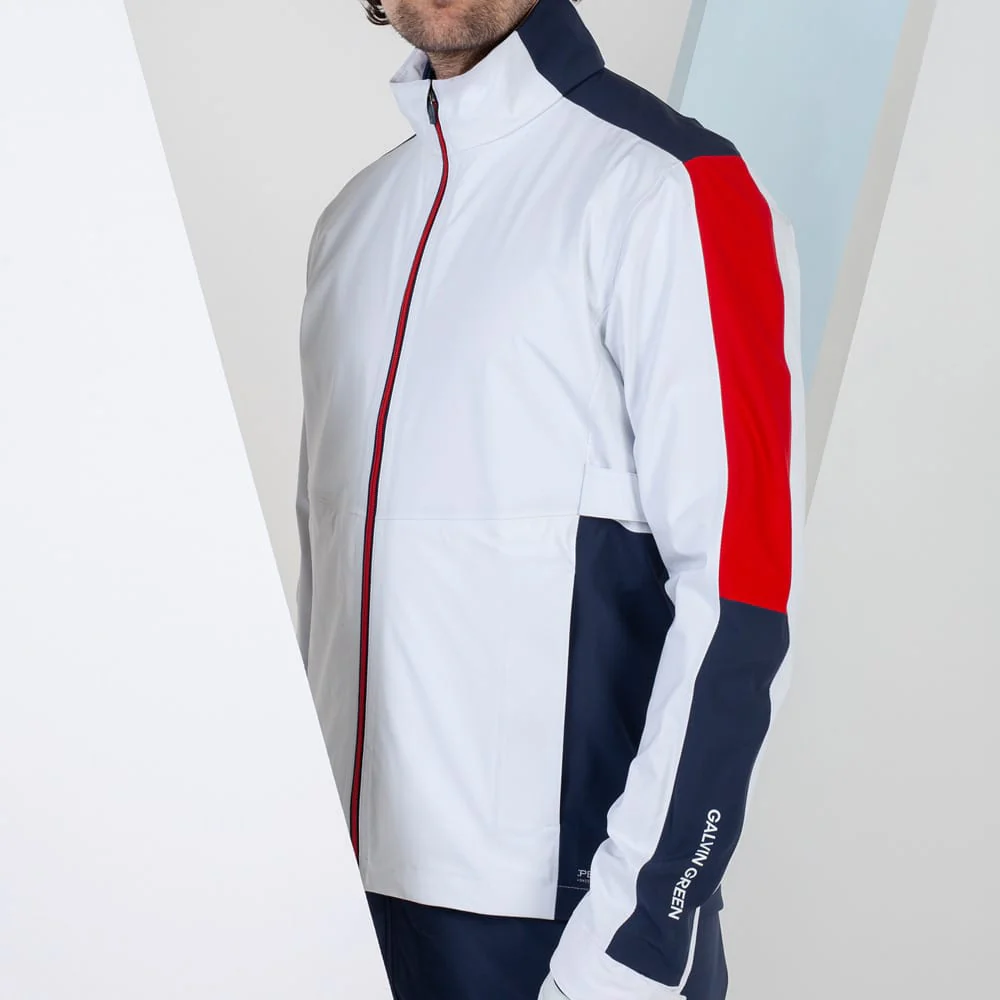 Galvin Green Arlo Waterproof Jacket - White/Red - Image 5
