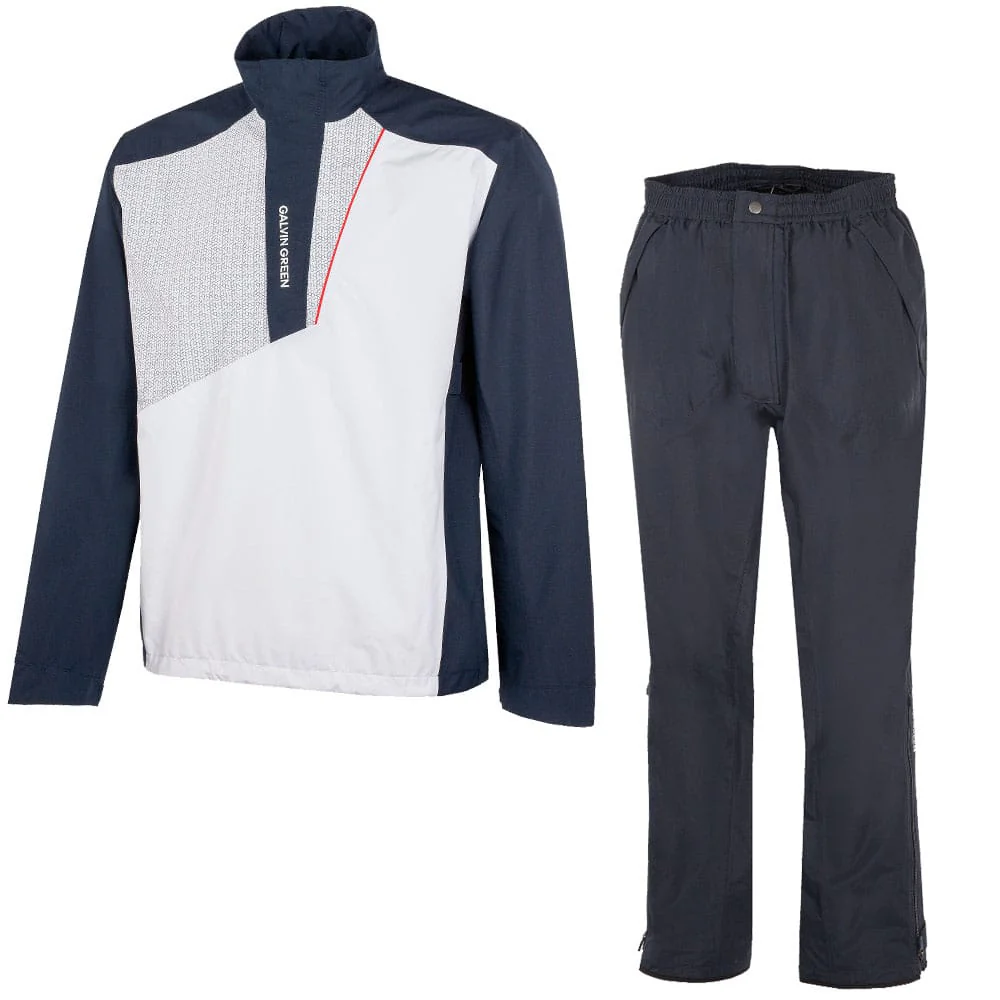 Galvin Green Axley/Alan Waterproof Suit - Navy/Red/White + Navy