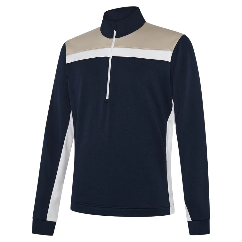 Galvin Green Dean 1/4 Zip Pullover - Sand/Navy/White