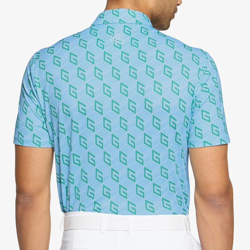Galvin Green Ltd Collection Martinez Polo Shirt - Crystal Blue/Green - Image 4