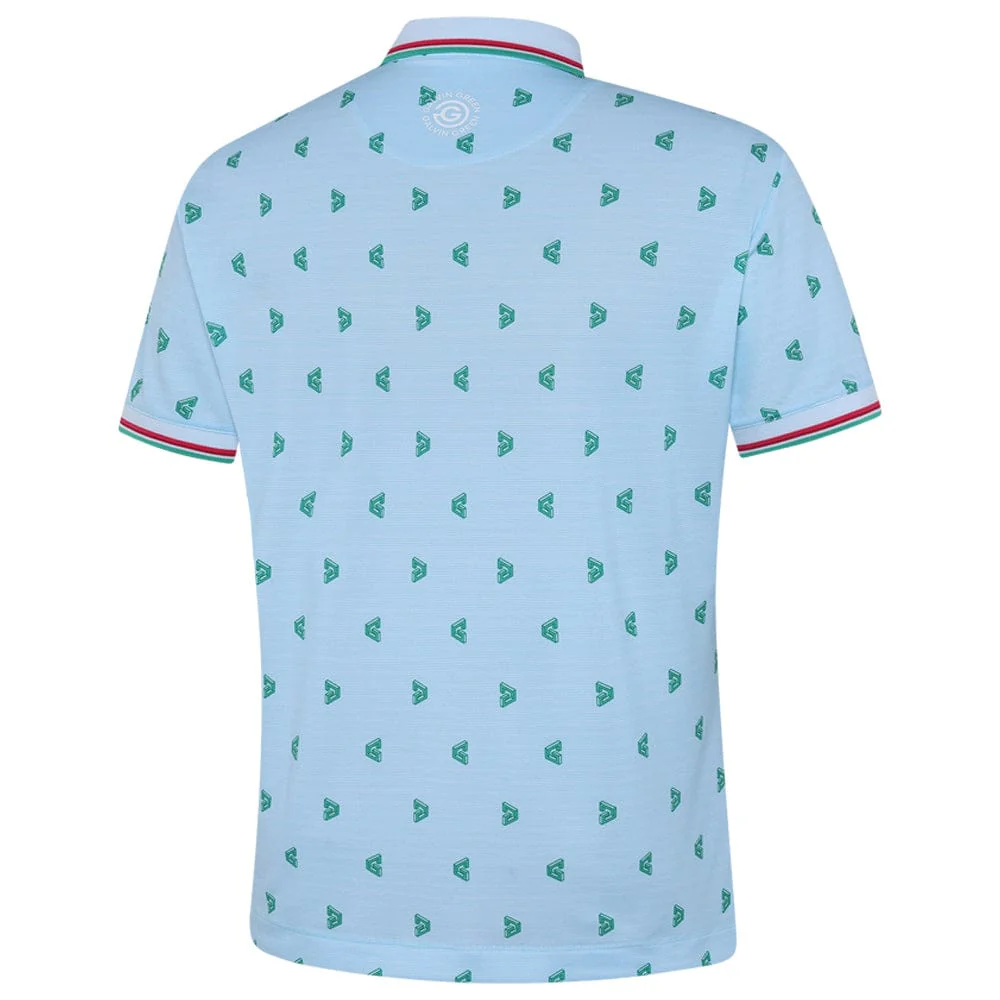 Galvin Green Ltd Collection Mendez Polo Shirt - Crystal Blue/Green - Image 2