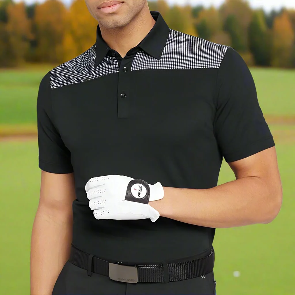 Galvin Green Miran Polo Shirt - Black/Royal Blue - Image 5