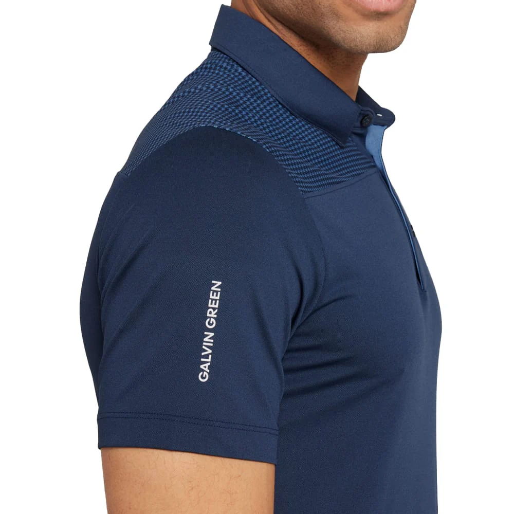 Galvin Green Miran Polo Shirt - Navy/Moonlight Blue - Image 3