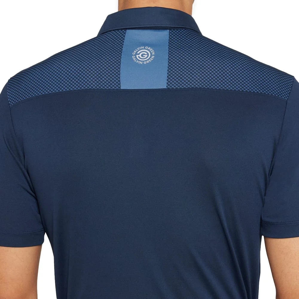 Galvin Green Miran Polo Shirt - Navy/Moonlight Blue - Image 4