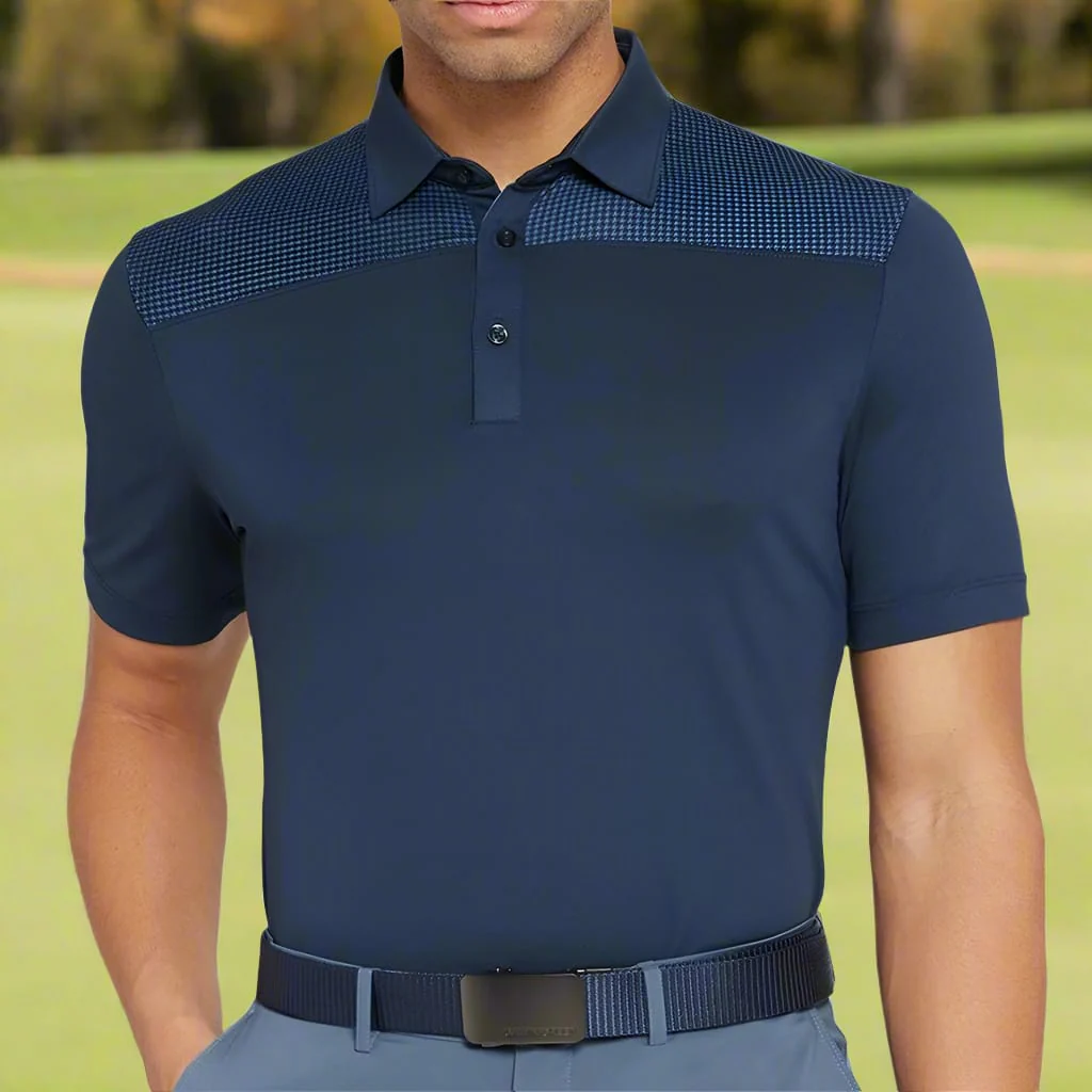 Galvin Green Miran Polo Shirt - Navy/Moonlight Blue - Image 5