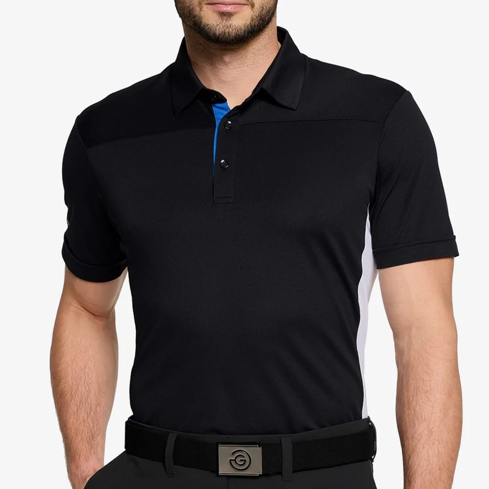 Galvin Green Mitchell Polo Shirt - Black/White/Royal Blue - Image 5