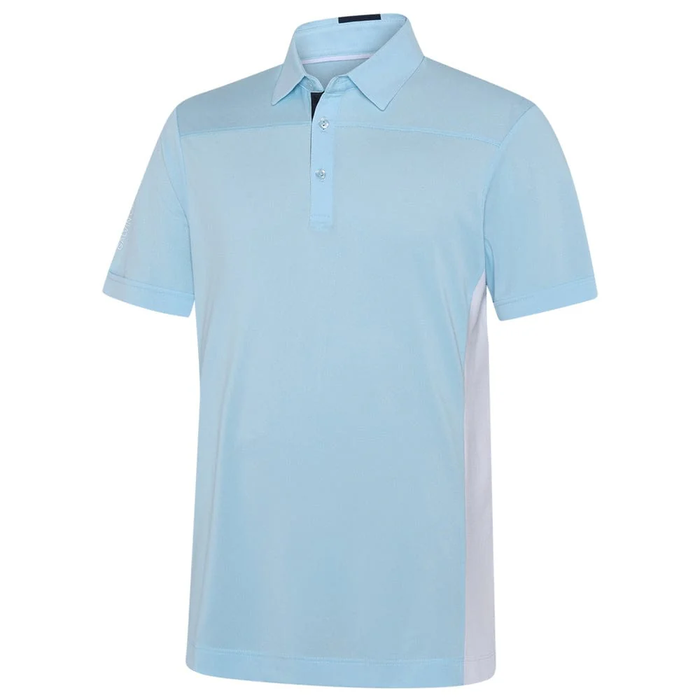 Galvin Green Mitchell Polo Shirt - Crystal Blue/White/Navy