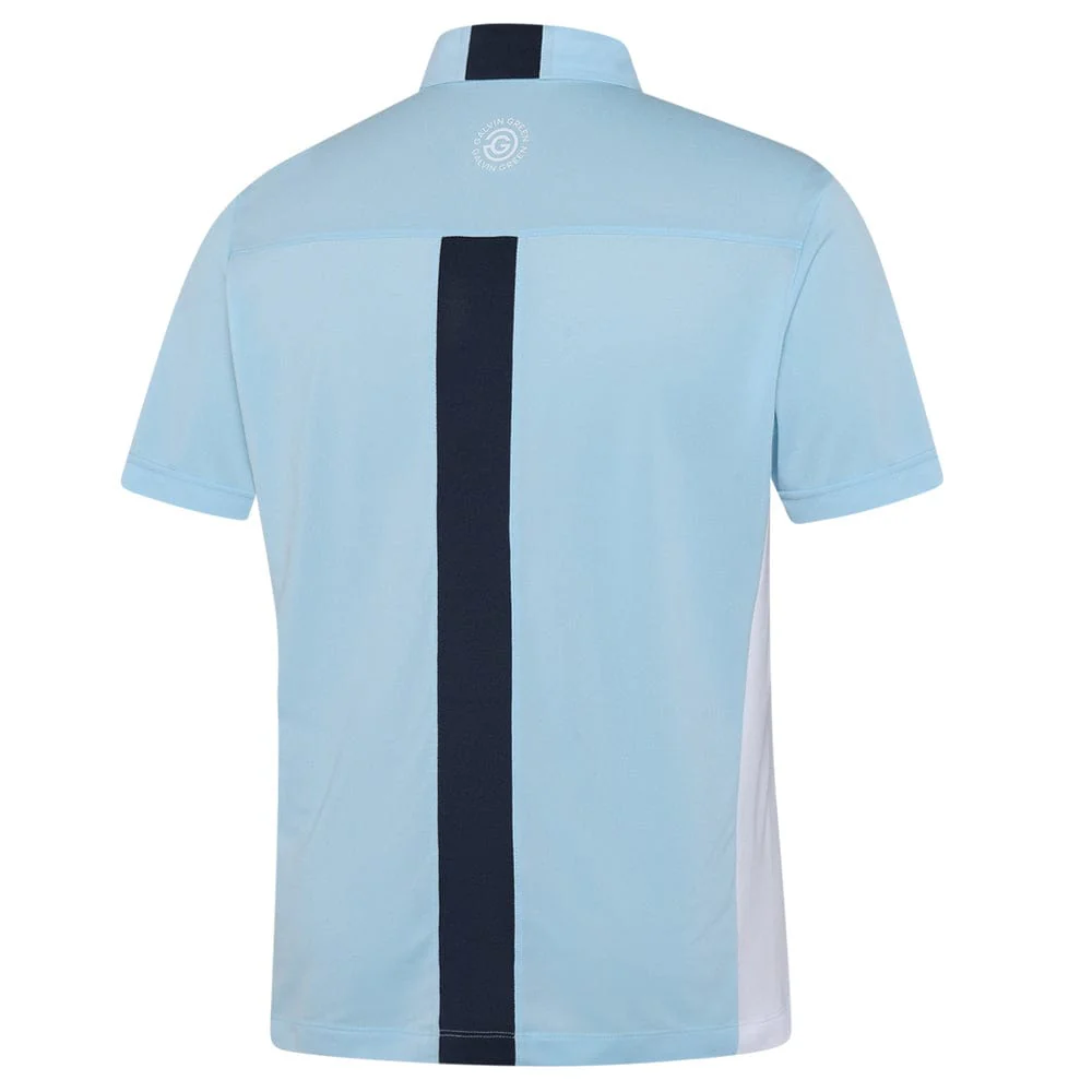 Galvin Green Mitchell Polo Shirt - Crystal Blue/White/Navy - Image 2
