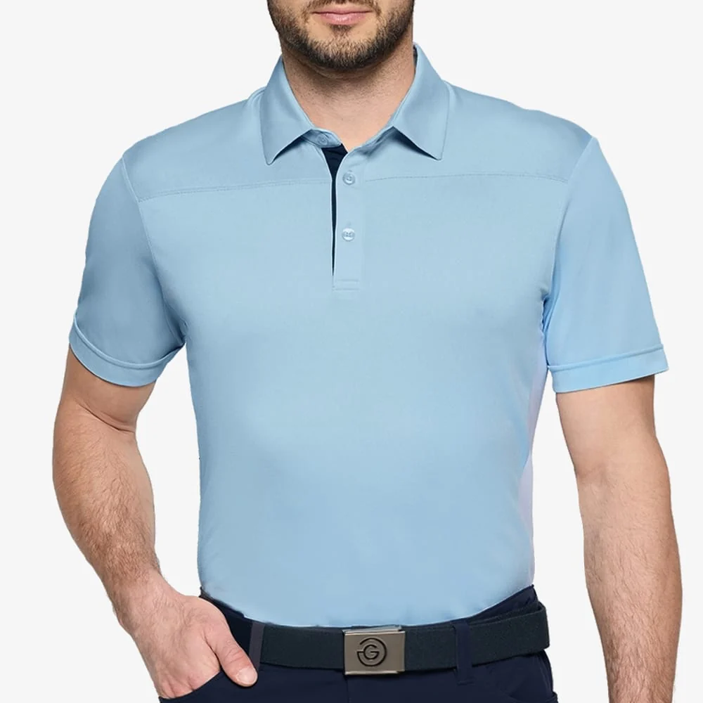 Galvin Green Mitchell Polo Shirt - Crystal Blue/White/Navy - Image 5