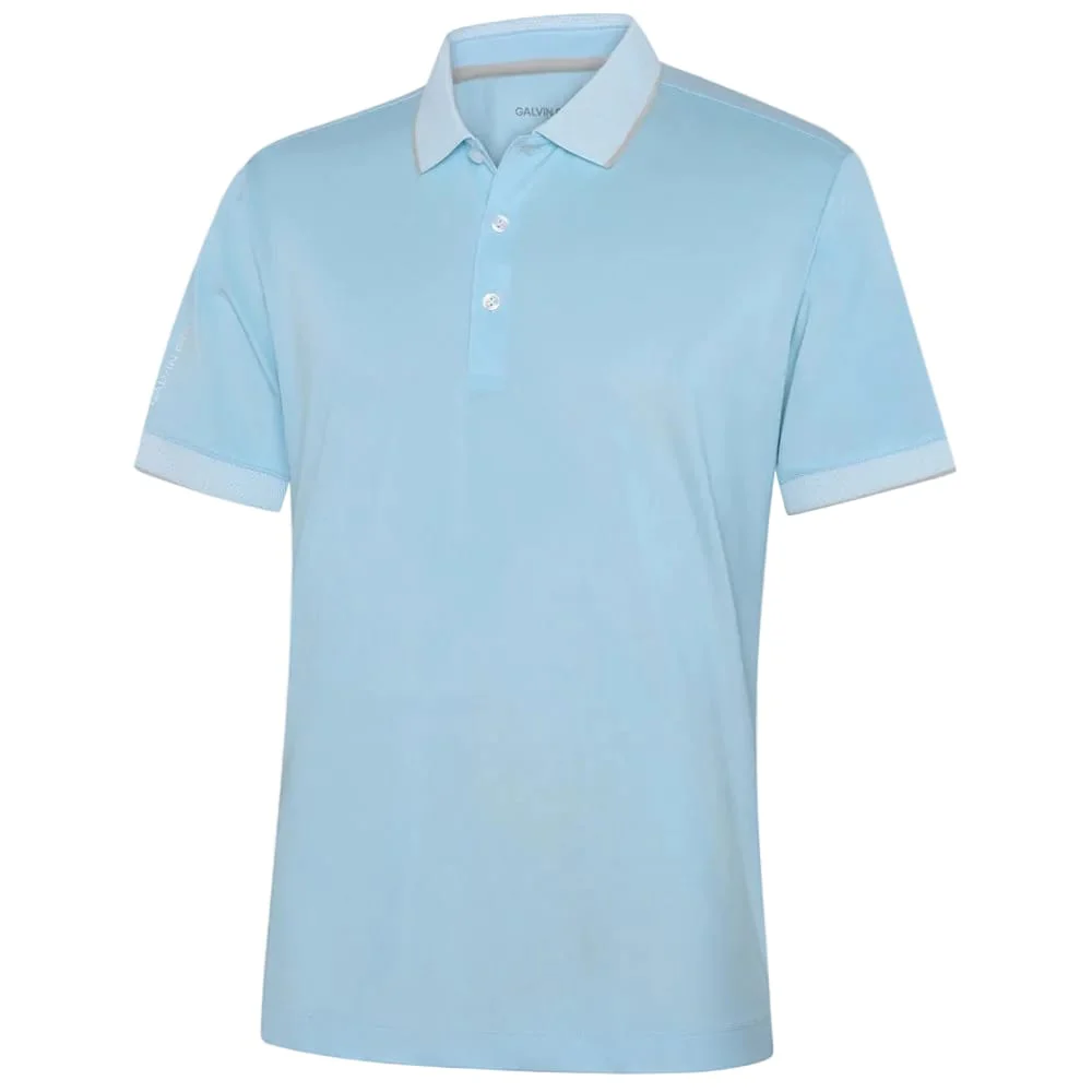 Galvin Green Moon Polo Shirt - Crystal Blue/Sand