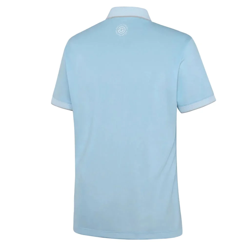 Galvin Green Moon Polo Shirt - Crystal Blue/Sand - Image 2