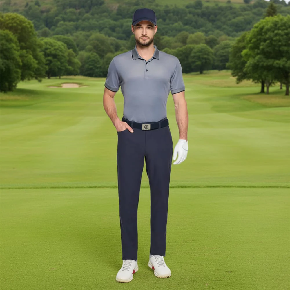 Galvin Green Moon Polo Shirt - Moonlight Blue/Navy - Image 3