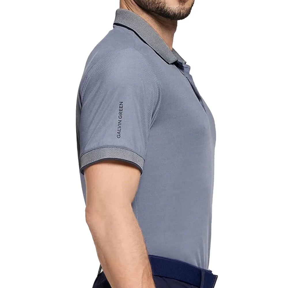 Galvin Green Moon Polo Shirt - Moonlight Blue/Navy - Image 4