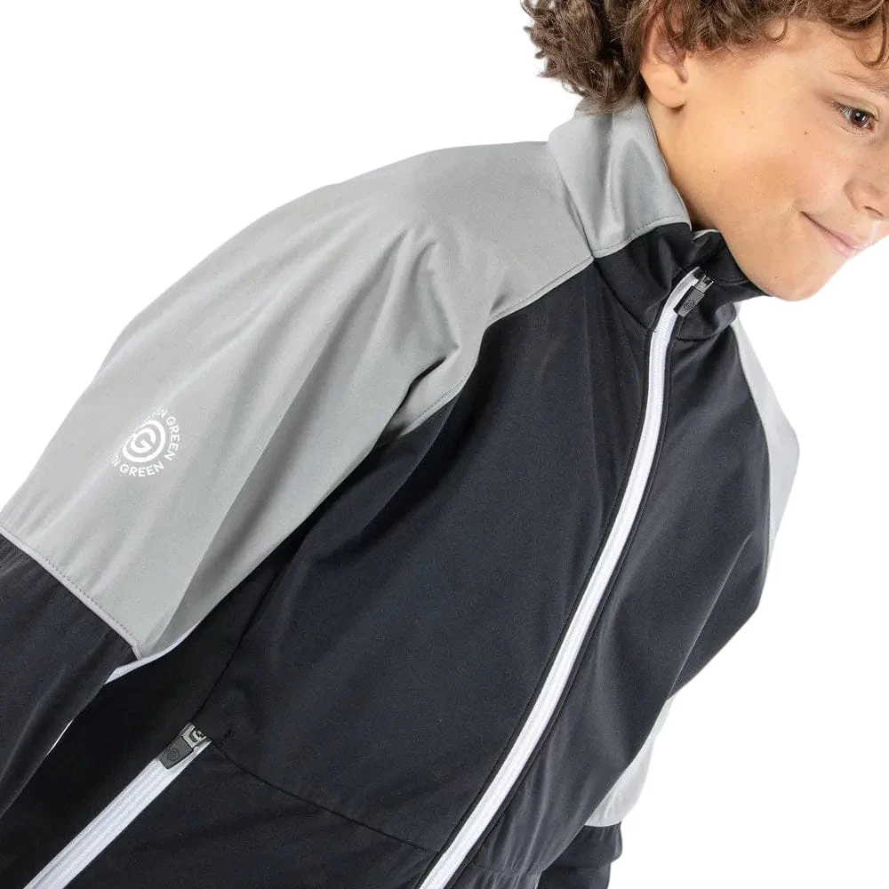Galvin Green Junior Remi Windproof Jacket - Black/Sharkskin/White - Image 6