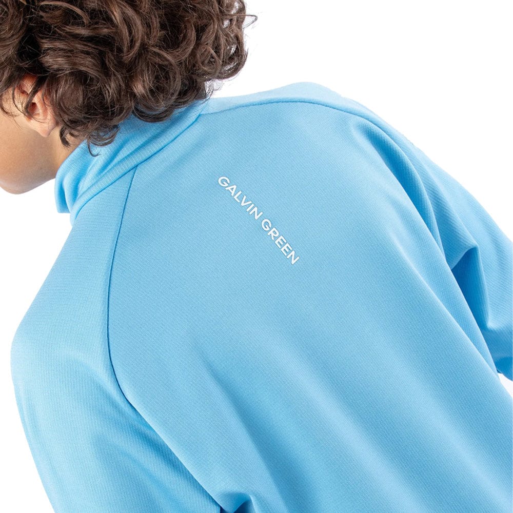 Galvin Green Rex Junior Full Zip Top - Alaskan Blue/White - Image 5