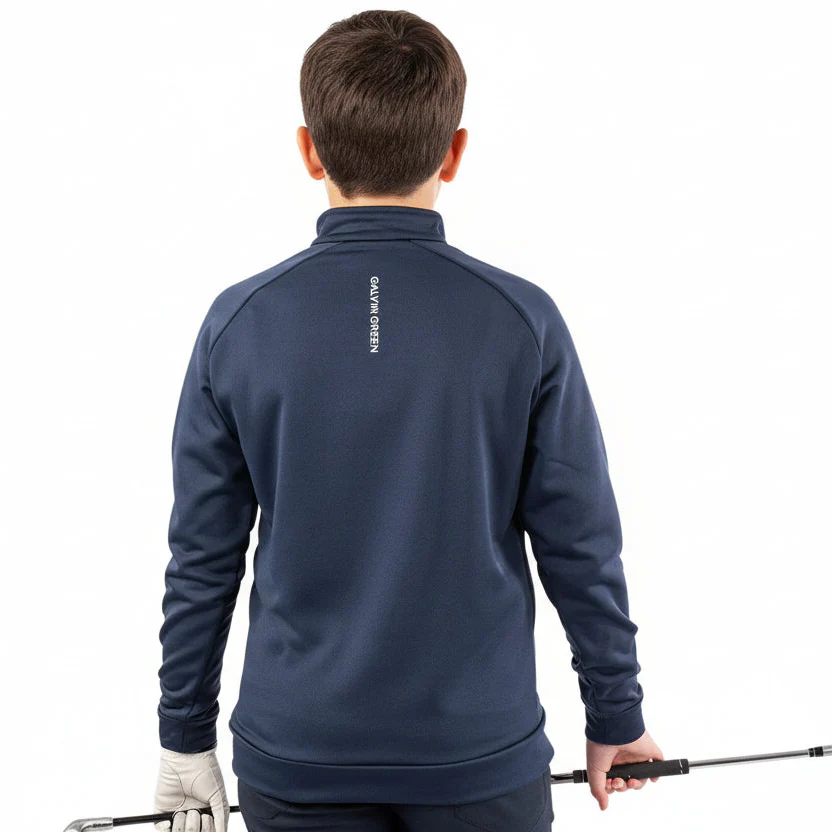 Galvin Green Junior Rex Full Zip Top - Navy/White - Image 6