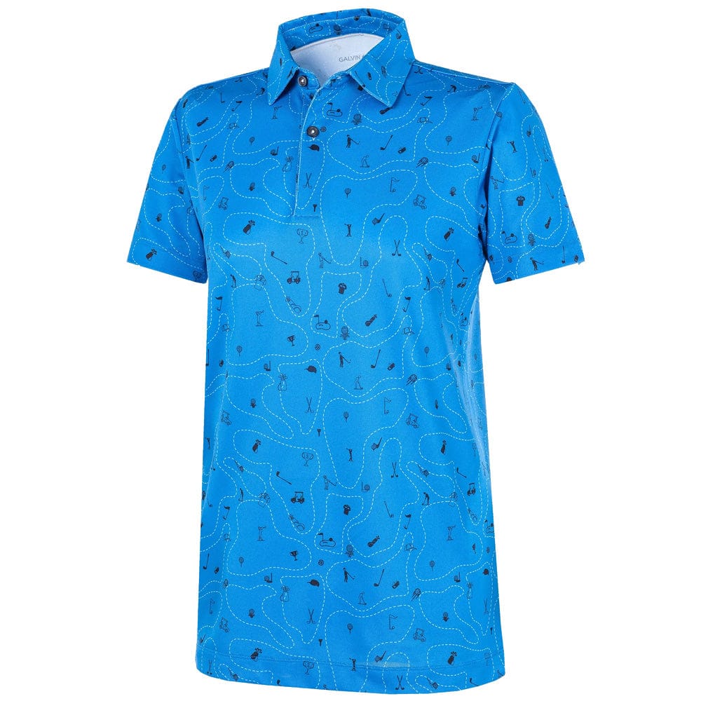 Galvin Green Junior Rowan Polo Shirt - Blue/Navy