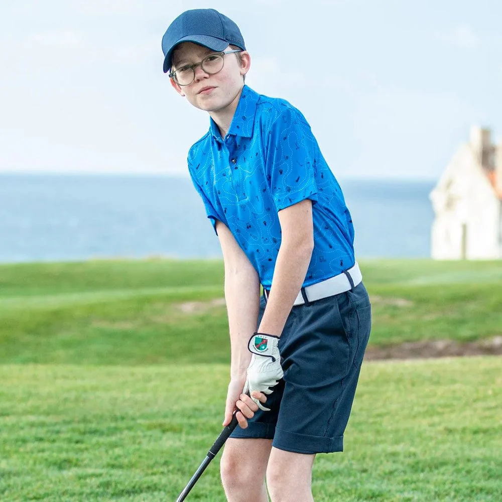 Galvin Green Junior Rowan Polo Shirt - Blue/Navy - Image 4