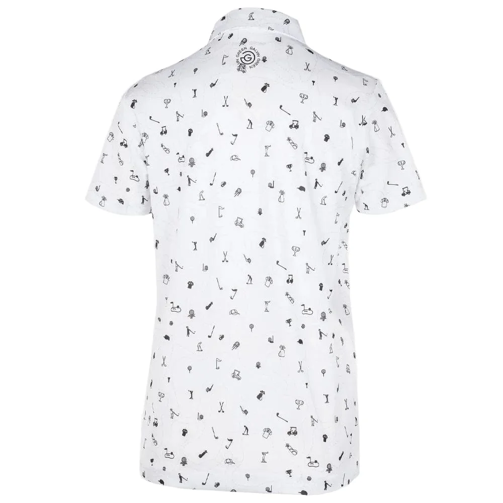 Galvin Green Junior Rowan Polo Shirt - White/Black - Image 2