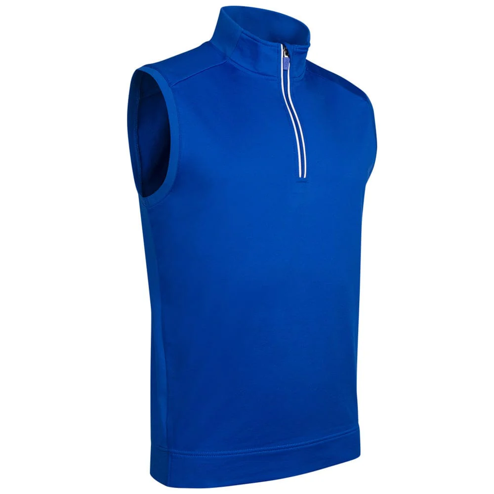 Glenmuir Applecross 1/4 Zip Gilet - Ascot Blue/White - Image 3