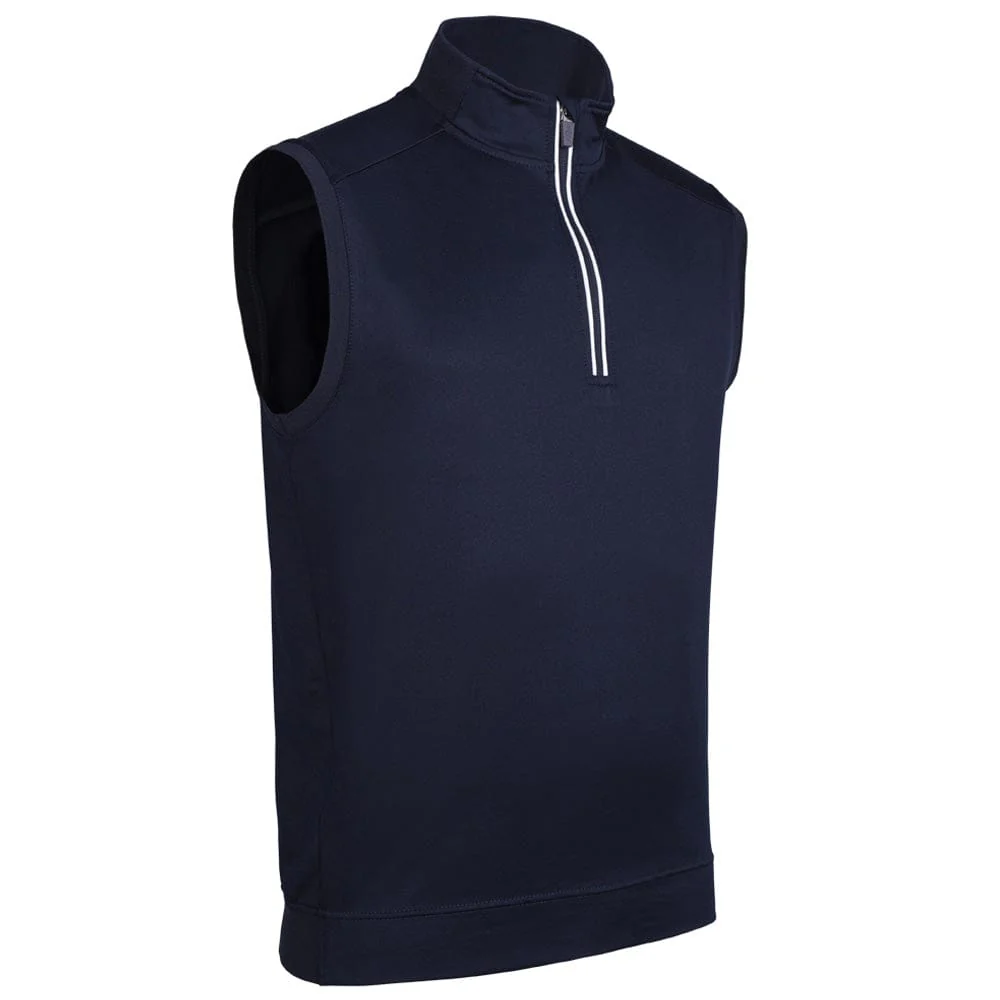 Glenmuir Applecross 1/4 Zip Gilet - Navy/White - Image 3
