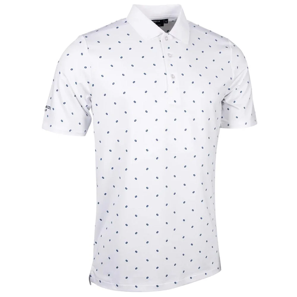 Glenmuir Crawford Polo Shirt - White/Navy Saltire Flags - Image 3