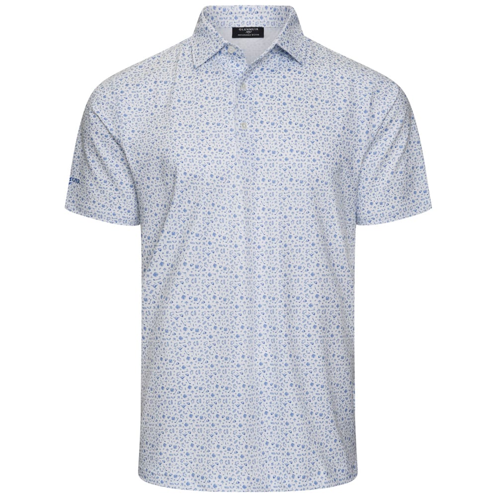 Glenmuir Overton Polo Shirt - White/Tahiti