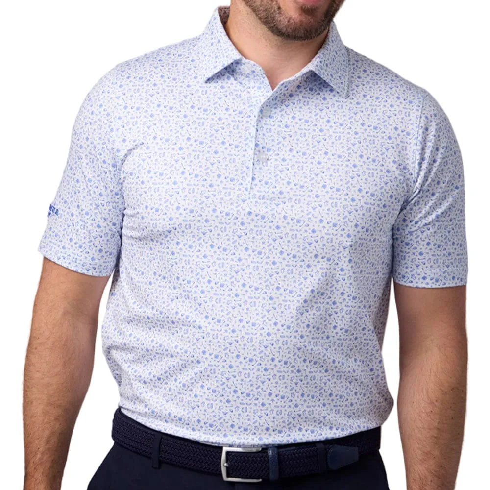 Glenmuir Overton Polo Shirt - White/Tahiti - Image 4