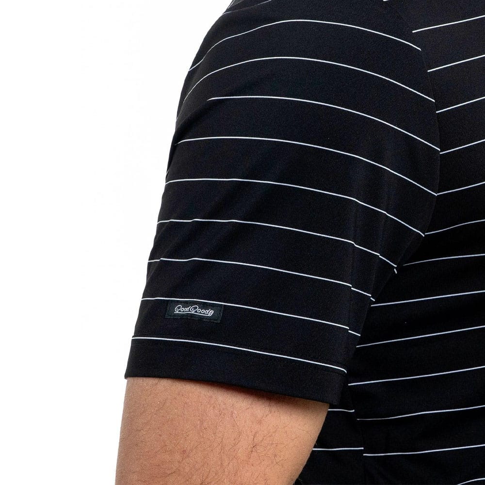 Good Good Golf Fade Polo - Black/White - Image 4