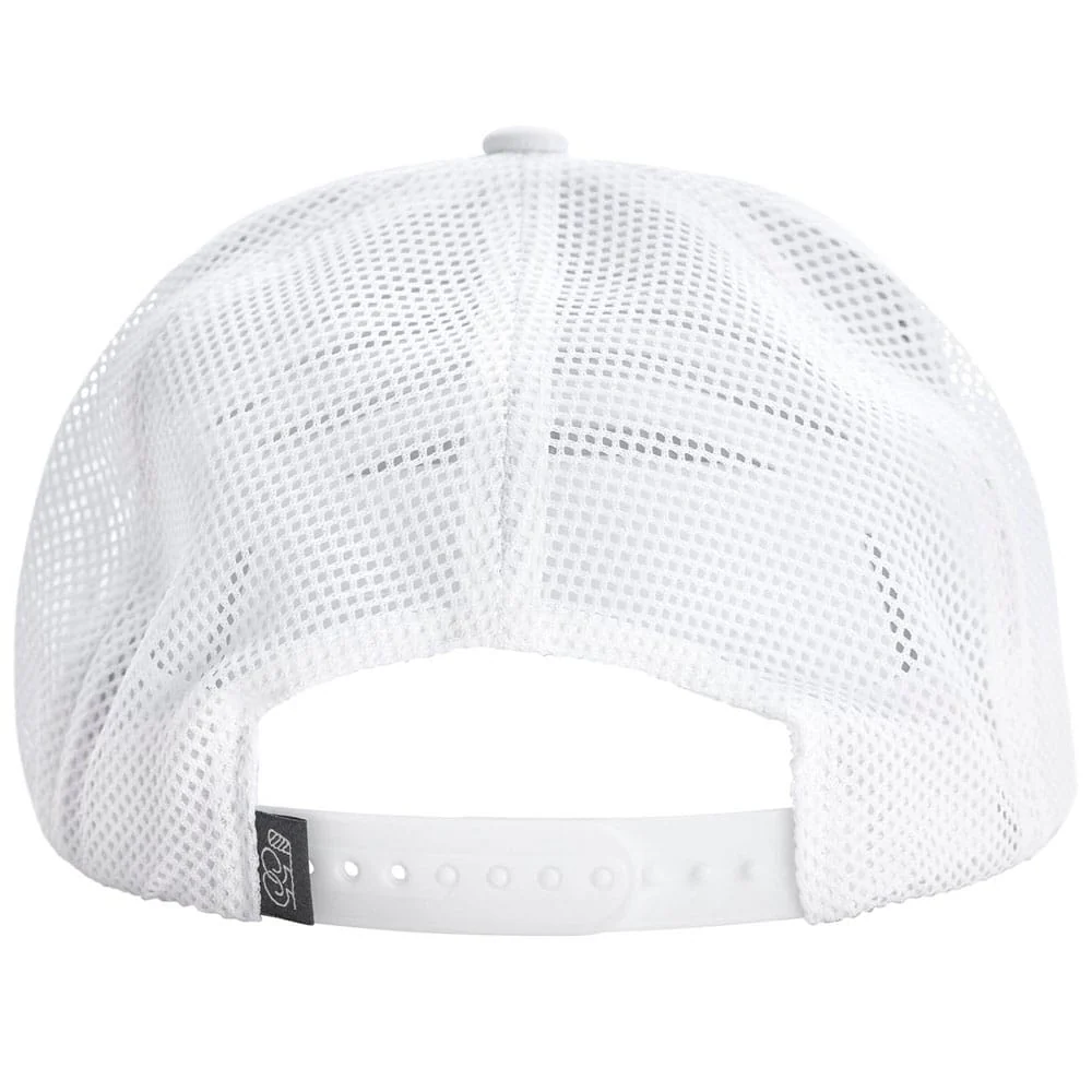 Good Good Golf Focus Trucker Cap - Solid White/Black - Image 2