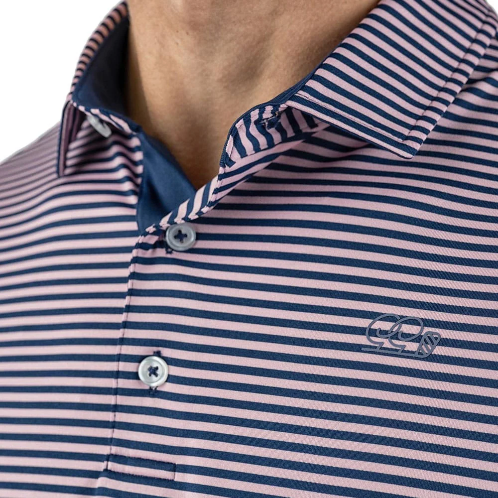 Good Good Golf Par Pink Polo - Blue/Pink - Image 3