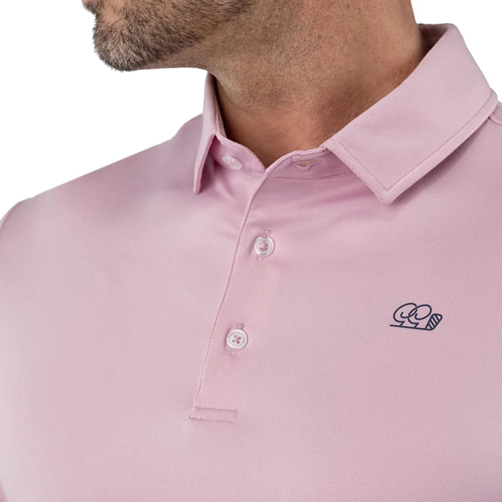 Good Good Golf Pink Punch Polo - Solid Pink - Image 3