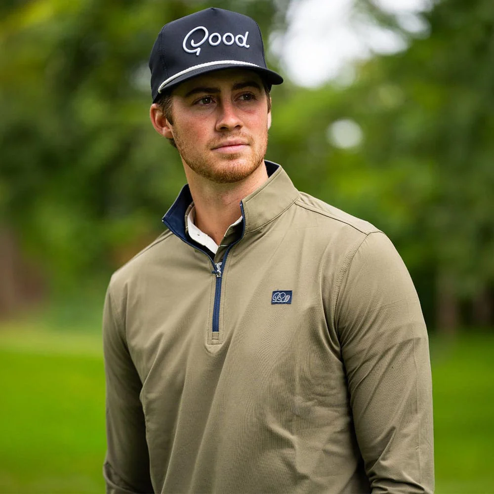 Good Good Golf Savanna 1/4 Zip Pullover - Solid Green - Image 4