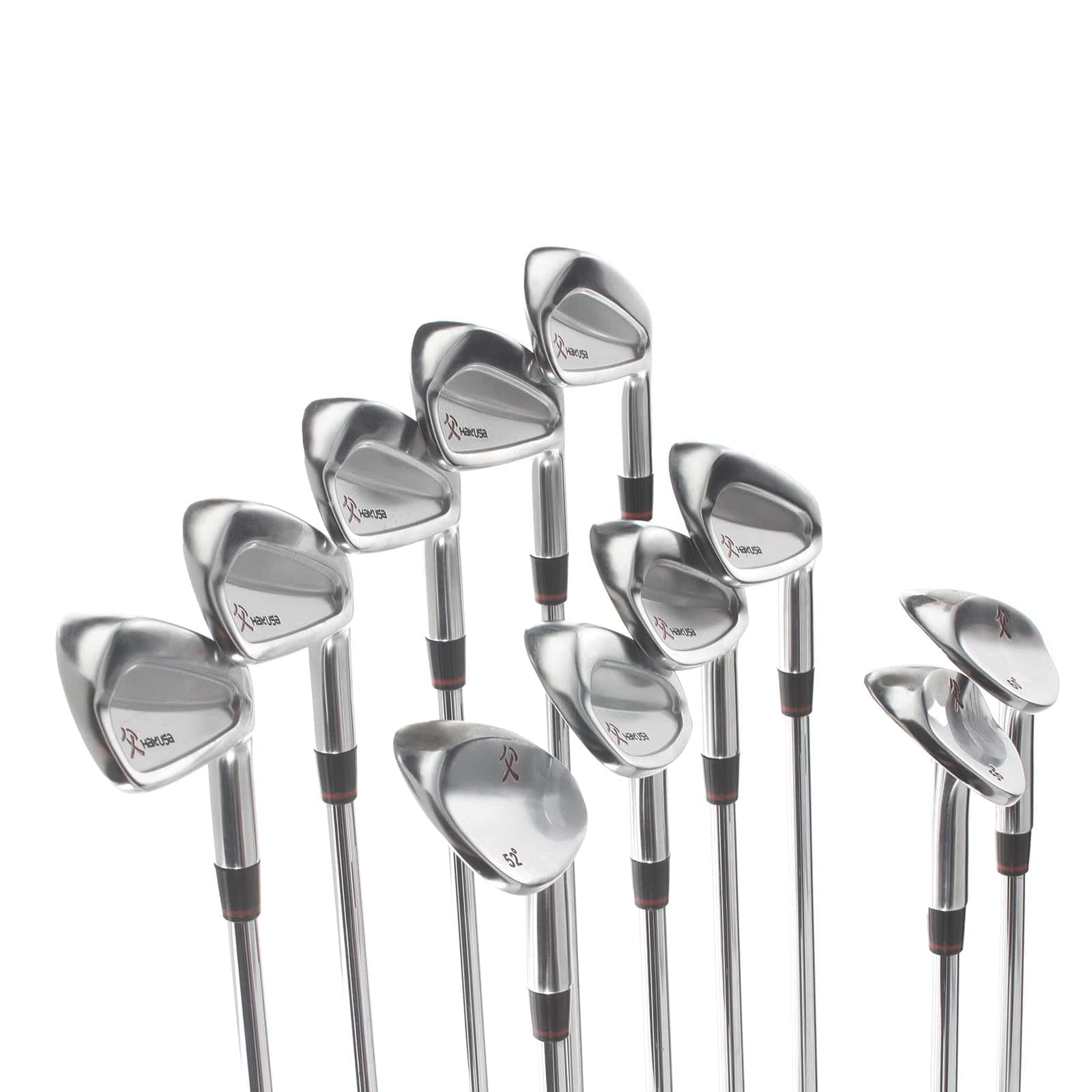 Hakusa Steel Mens Right Hand Irons 3-GW+SW+LW Extra Stiff - Rifle 6.5 - Image 2