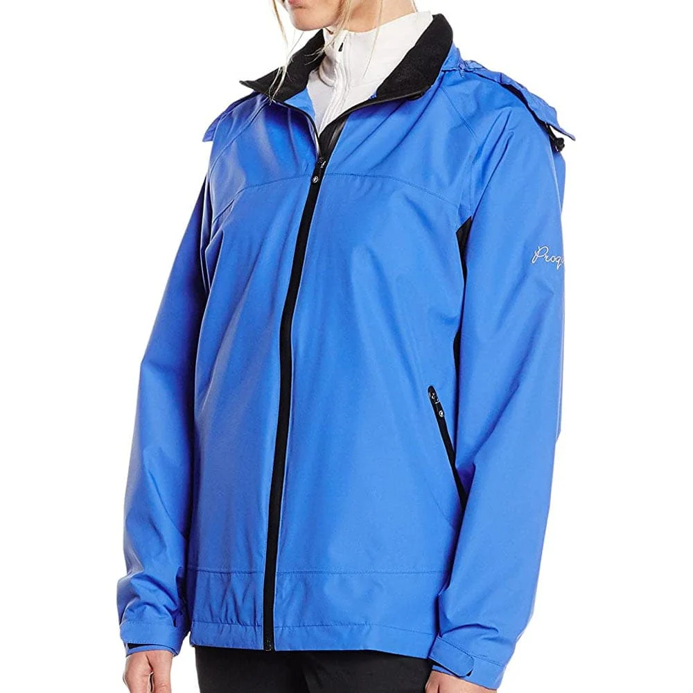 ProQuip Sophie Ultralite Ladies Waterproof Jacket - Bluebell/Black - Image 4